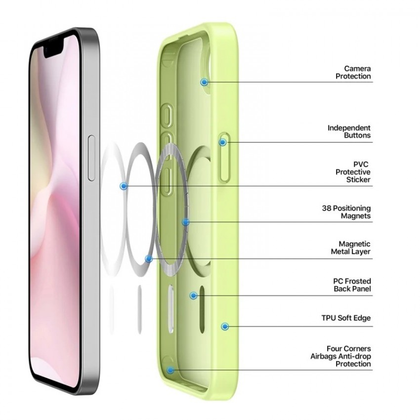 Maciņš Dux Ducis Yind Apple iPhone 16e zaļš