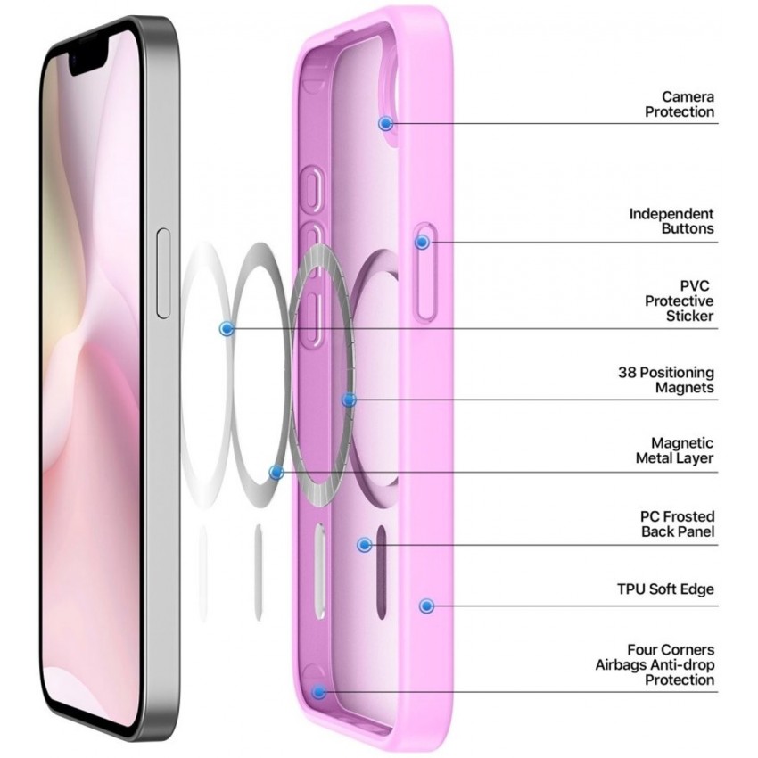 Maciņš Dux Ducis Yind Apple iPhone 16e rozā