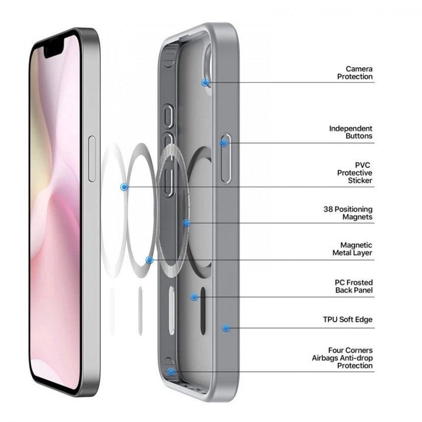 Maciņš Dux Ducis Yind Apple iPhone 16e pelēks