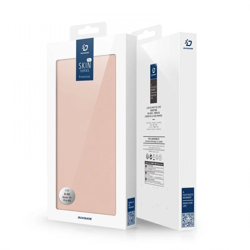 Maciņš Dux Ducis Skin Pro Xiaomi Redmi Note 14 Pro 4G rozā-zelts