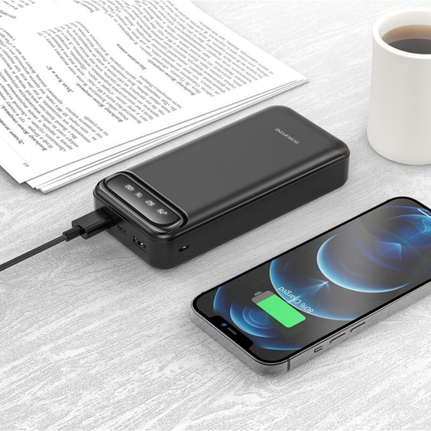 Arejais-akumulators Power Bank Borofone BJ14A 2xUSB 20000mAh melna