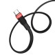 USB kabelis Hoco U72 Type-C 1.2m silikons melns
