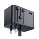 Universāls ceļojumu lādētājs Acefast Z1 75W GaN 2xUSB-A/3xUSB-C melns