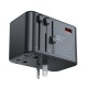 Universāls ceļojumu lādētājs Acefast Z1 75W GaN 2xUSB-A/3xUSB-C melns
