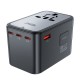 Universāls ceļojumu lādētājs Acefast Z1 75W GaN 2xUSB-A/3xUSB-C melns