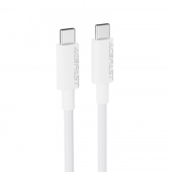USB kabelis Acefast C18-03 60W USB-C to USB-C 1.2m balts