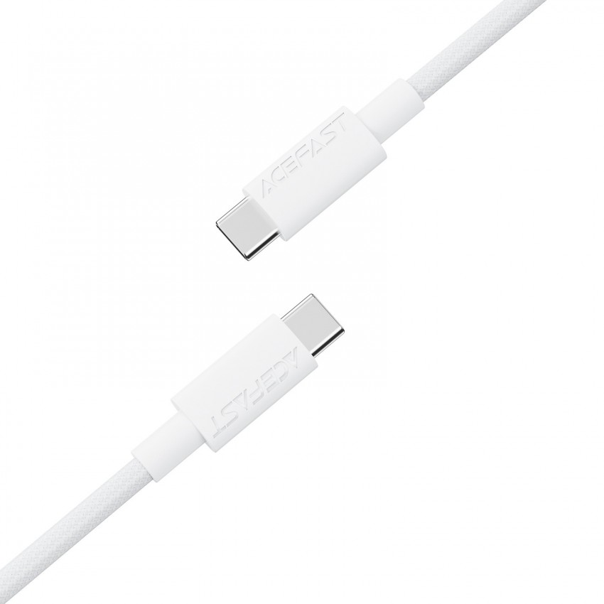 USB kabelis Acefast C18-03 60W USB-C to USB-C 1.2m balts
