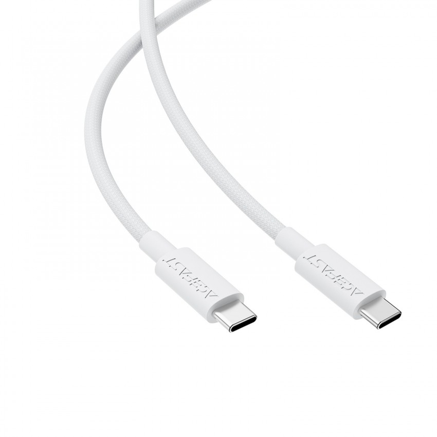 USB kabelis Acefast C18-03 60W USB-C to USB-C 1.2m balts