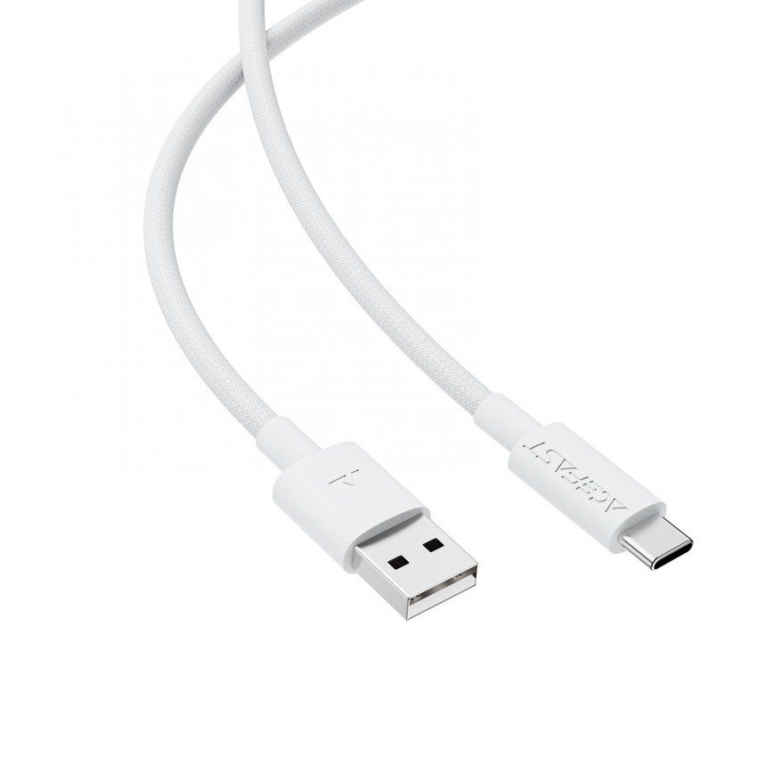 USB kabelis Acefast C18-04 USB-A to USB-C 1.2m balts