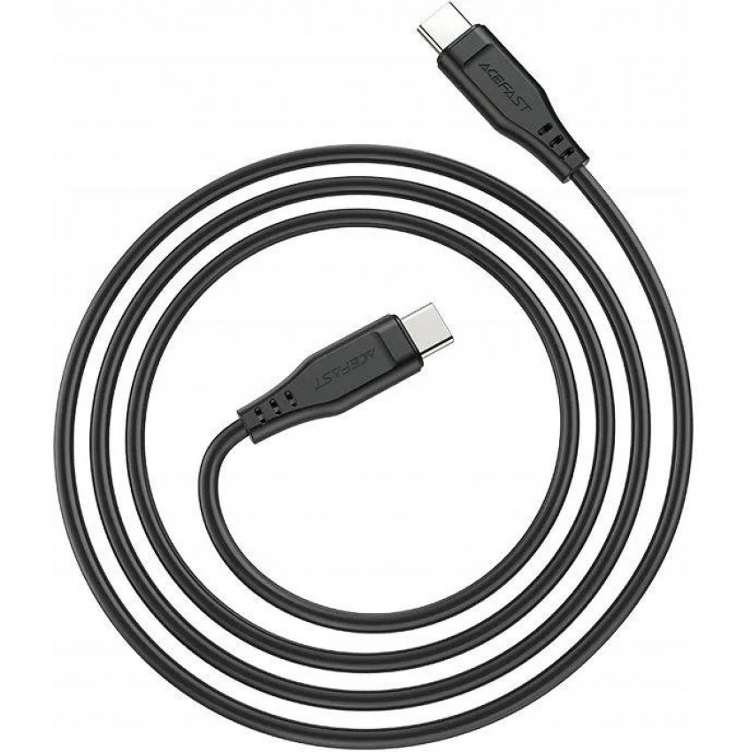 USB kabelis Acefast C3-03 60W USB-C to USB-C 1.2m melns