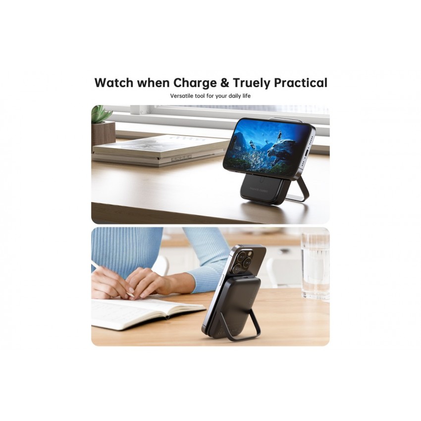 Arejais-akumulators Power Bank Choetech B743 15W Magsafe 10000mAh melns