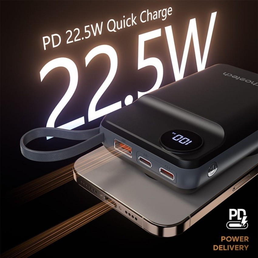 Arejais-akumulators Power Bank Choetech B696 15W Magsafe 20000mAh melns