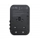 Universāls ceļojumu lādētājs Choetech PD5009 65W 2xUSB-C/USB-A melns