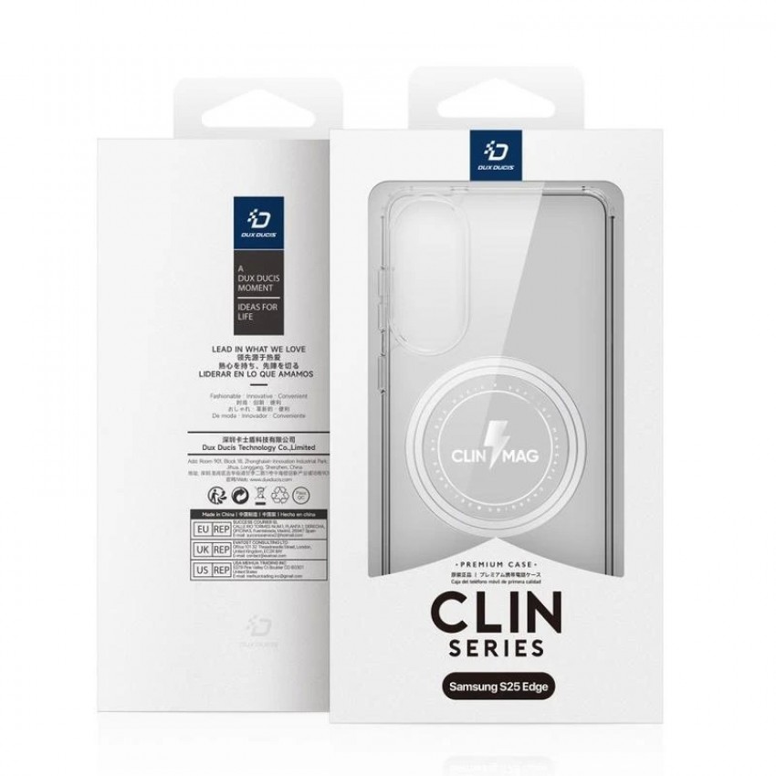 Maciņš Dux Ducis Clin Magsafe Samsung S937 S25 Edge caurspīdīgs