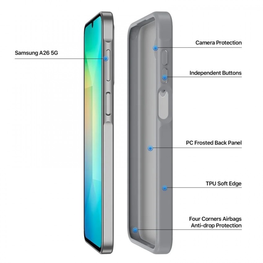 Maciņš Dux Ducis Yind priekš Samsung A266 A26 5G pelēks