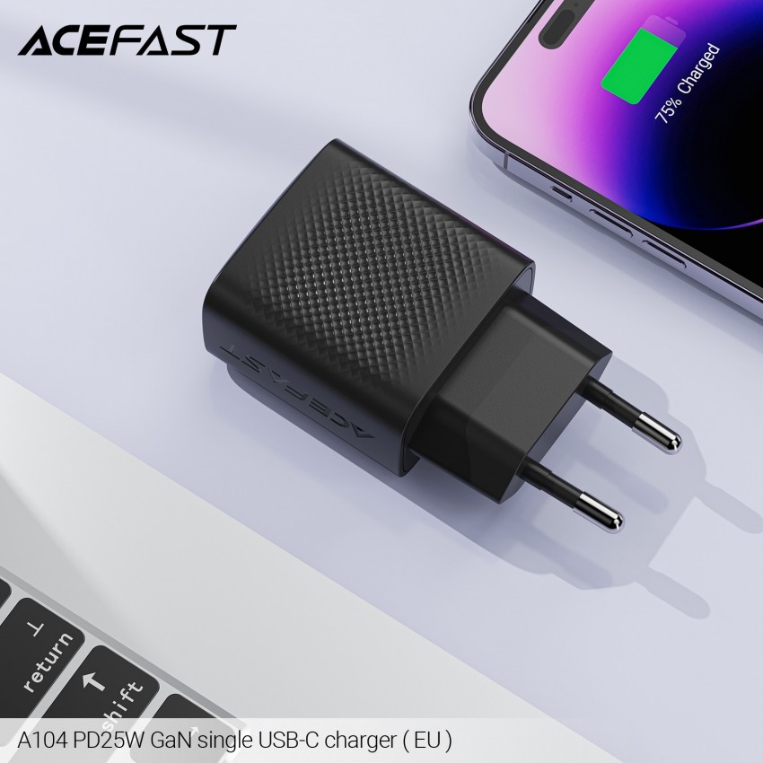 Laadija Acefast A104 25W GaN USB-C must