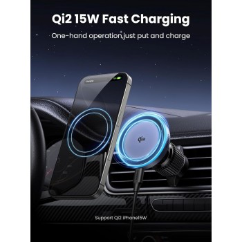Laadija-hoidjaga magnetauto Ugreen W708 MagSafe 15W (35970) must