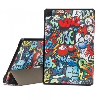 Maciņš Reach Smart Leather Samsung X110/X115 Tab A9 8.7 graffiti