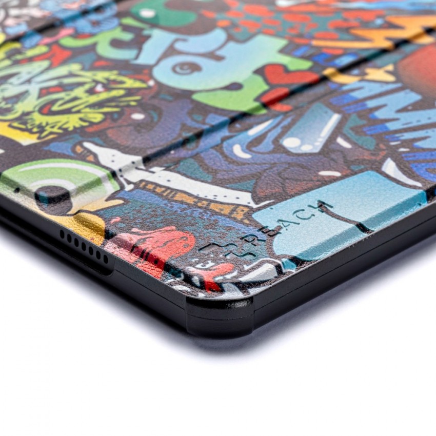 Maciņš Reach Smart Leather Samsung X200/X205 Tab A8 10.5 2021 graffiti