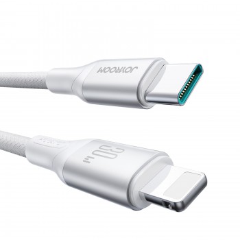 USB kabelis Joyroom S-A28 USB-C to Lightning 30W 2.0m balts