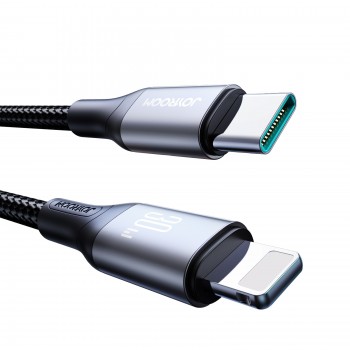 USB kabelis Joyroom S-A28 USB-C to Lightning 30W 2.0m melns