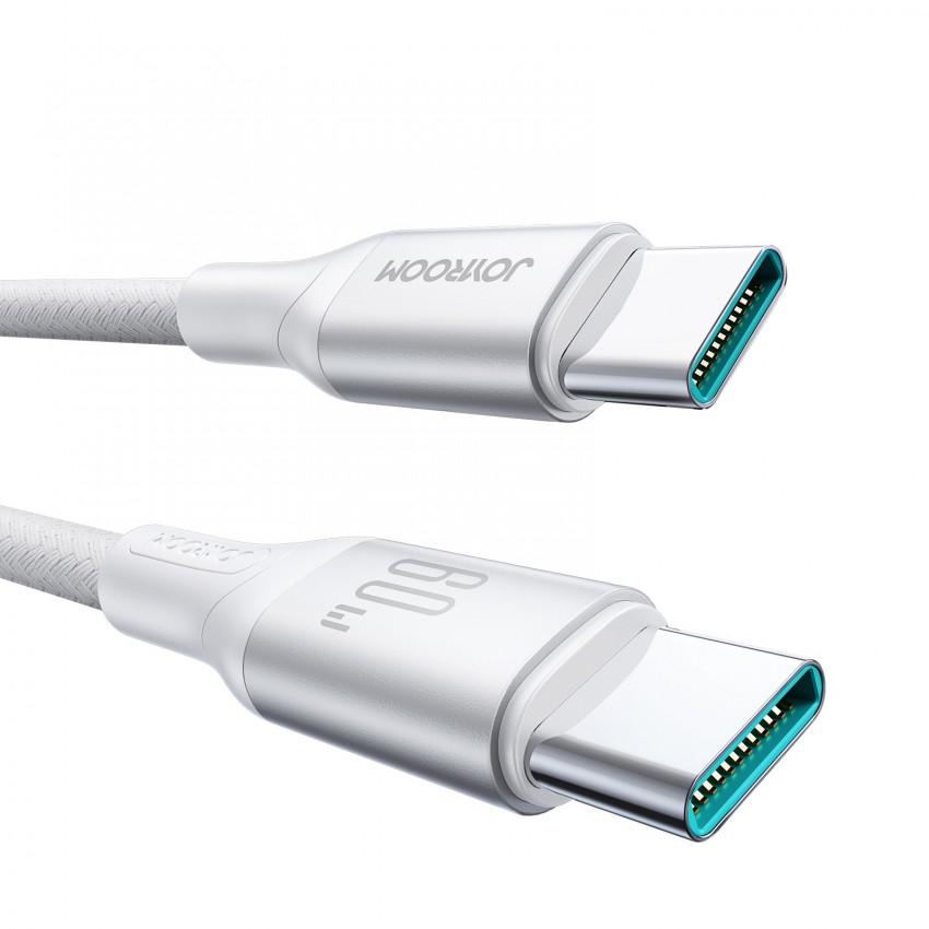 USB kabelis Joyroom S-A28 USB-C to USB-C 60W 2.0m balts