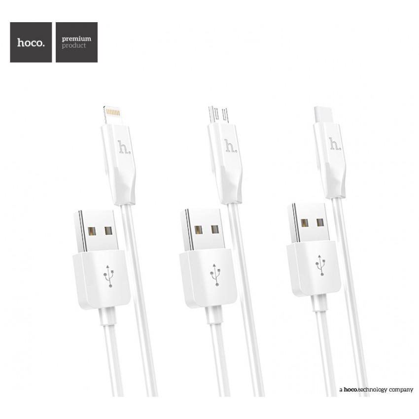 USB kabelis Hoco X1 Type-C 1.0m balts