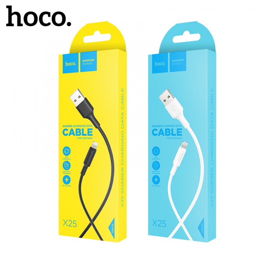 USB kabelis Hoco X25 Lightning 1.0m balts