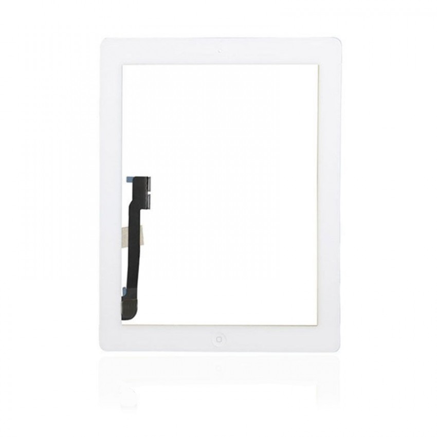 Skārienekrāns iPad 4 balts ar Home pogu un turētājiem HQ