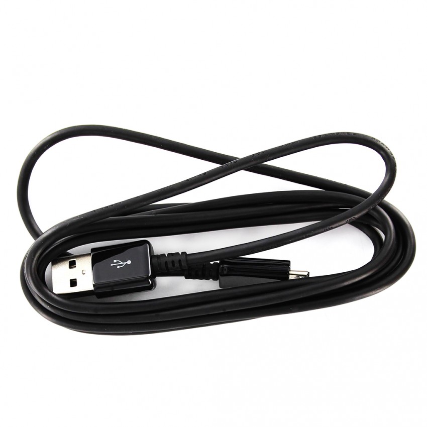 USB kabelis Samsung i9500 S4/N7100 Note 2 microUSB (ECB-DU4EBE) melns (1,5M)