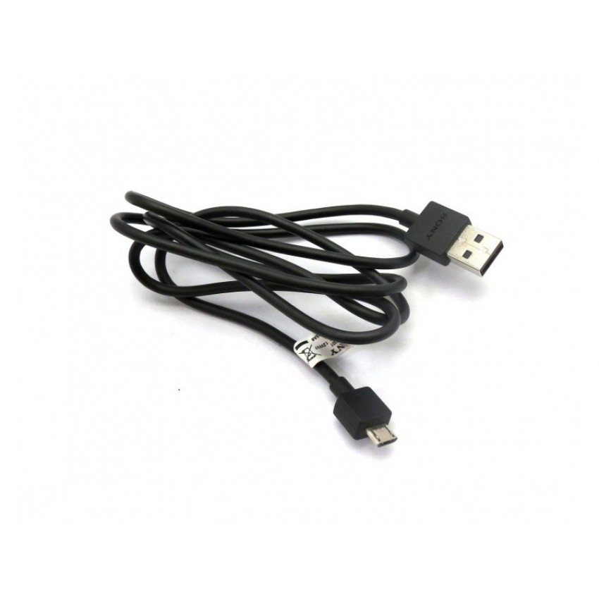 USB kabelis ORG Sony Xperia Z/Z1/Z2/Z3/Z5 microUSB (EC803) melns (1M)