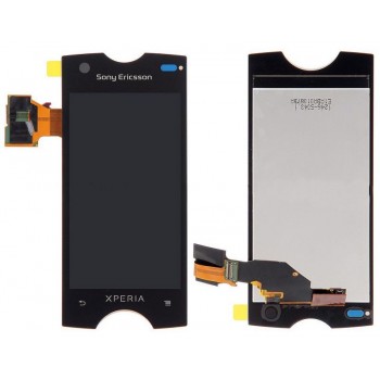 Ekranas Sony ST18 Xperia Ray su lietimui jautriu stikliuku Black ORG