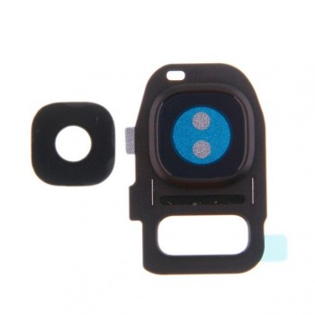 Samsung G930/G935 S7 Edge lens for camera with frame Black ORG