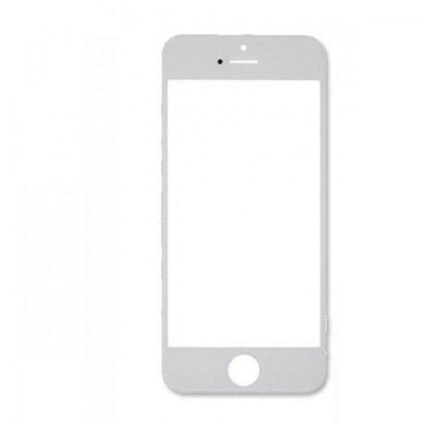 LCD ekrāna stikls Apple iPhone 5G ar rāmi un OCA baltu ORG
