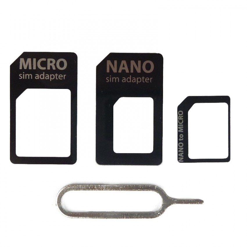 NanoSIM un MicroSIM karšu adaptera komplekts