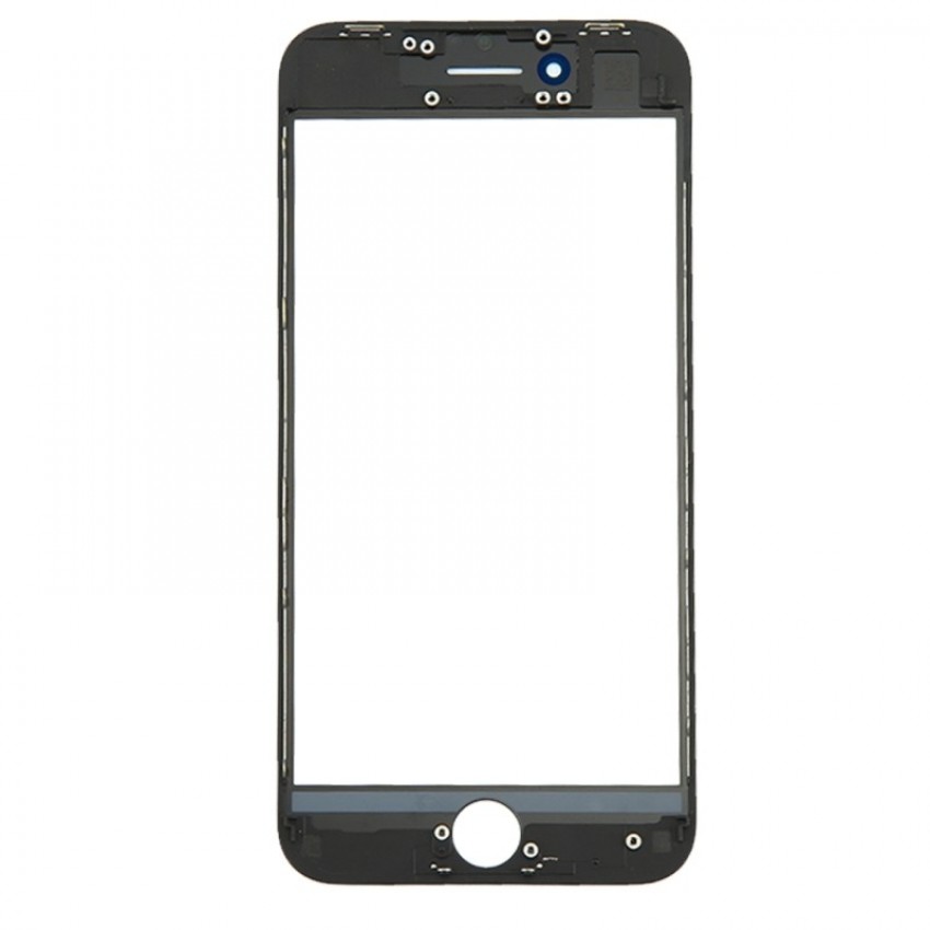 LCD ekrāna stikls Apple iPhone 8 Plus ar rāmi melns ORG