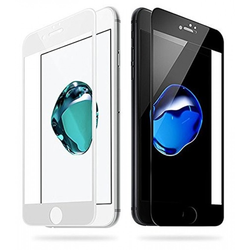 Ekrāna aizsargstikls 5D Full Glue Apple iPhone 7 Plus/8 Plus izliekts melns beztaras