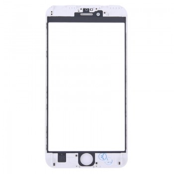 LCD ekrāna stikls Apple iPhone 6S Plus ar rāmi un OCA balts ORG (v2)