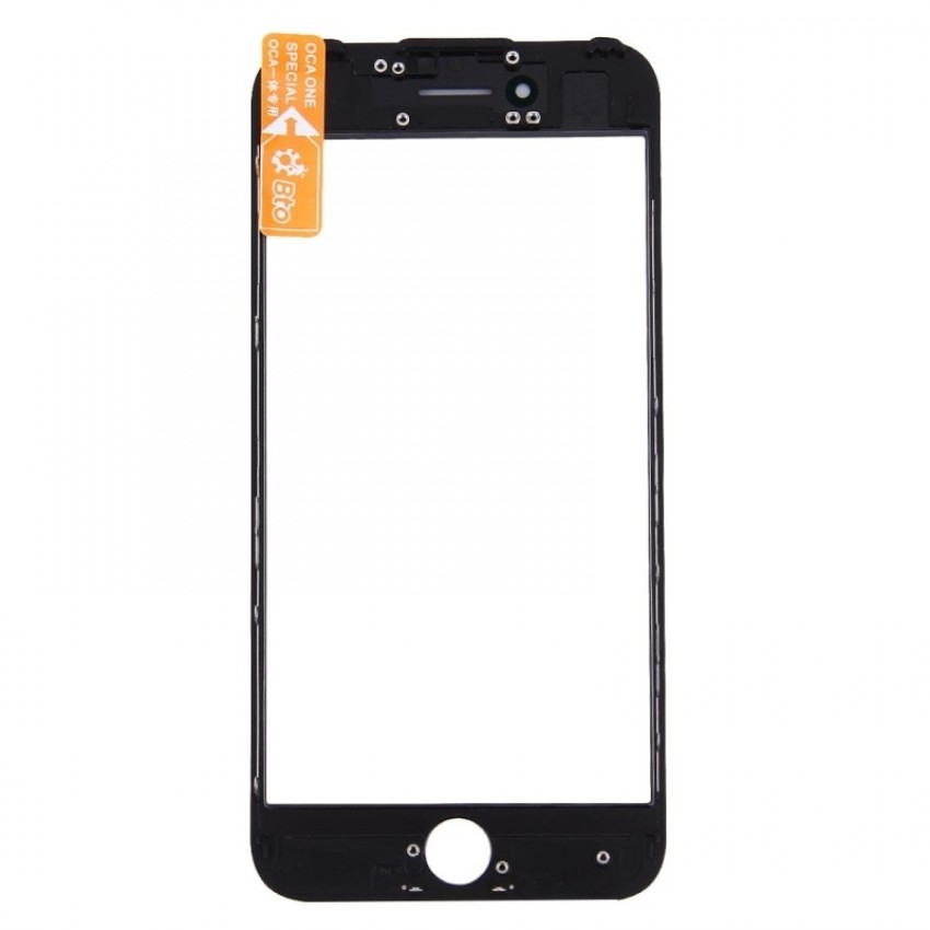 LCD stikliukas Apple iPhone 7 Plus su rėmeliu ir OCA juodas ORG (v2)