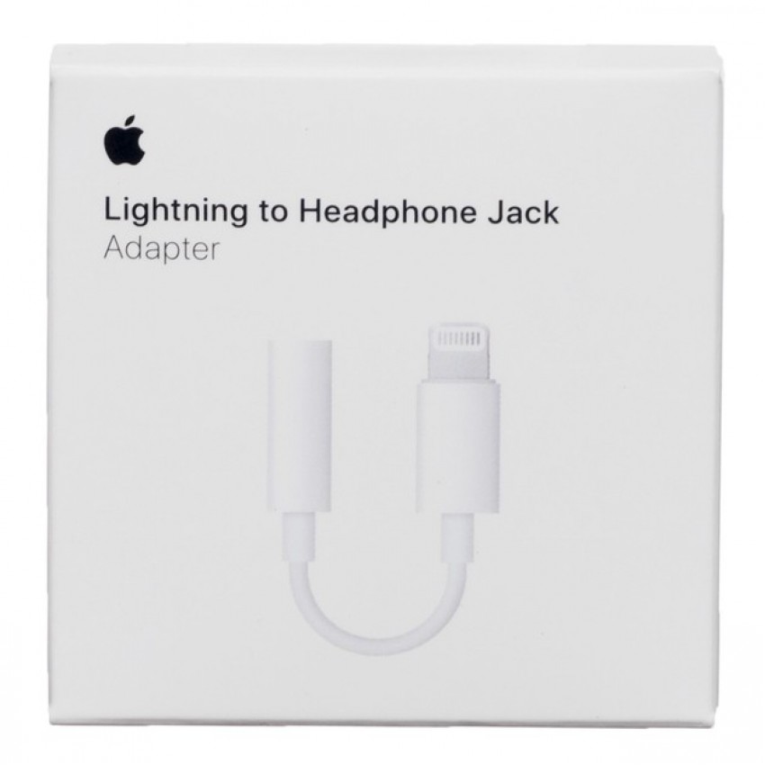 Audio adapter from "lightning" to 3,5mm iPhone 7/7+/8/7+/X/XR/XS/XS Max MMX62ZM/A A1749 original with package