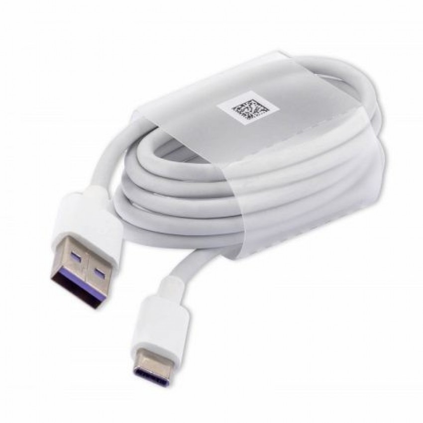 USB kabelis ORG Huawei AP71 HL1289 Super FAST 5A uzlādes type-C balts (1M)
