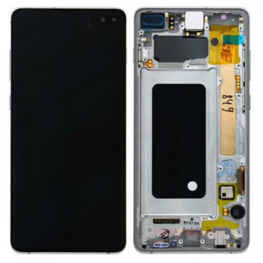 Ekranas Samsung G975F S10 Plus su lietimui jautriu stikliuku ir rėmeliu Prism/Ceramic Black originalus (service pack) Ekranas Samsung G975F S10 Plus su lietimui jautriu stikliuku ir rėmeliu Prism/Ceramic Black originalus (service pack)