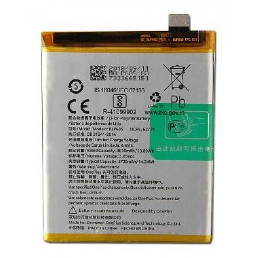 Akumulators ORG OnePlus 6T BLP685 3700mAh