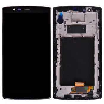 LCD displeja ekrāns LG H815 G4 ar skārienekrānu melns oriģināls (lietots B pakāpe)