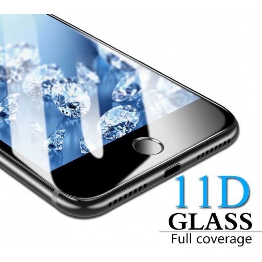Ekrāna aizsargstikls 11D Full Glue Huawei P20 melns beztaras