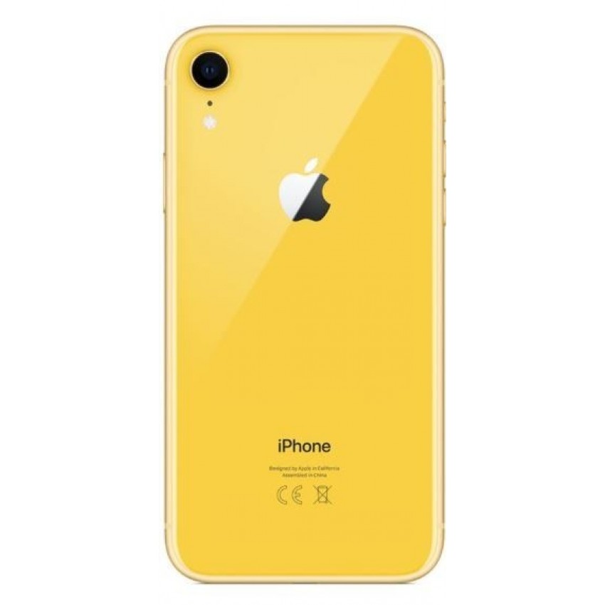 Akumulatora vāks iPhone XR dzeltens (lielāks caurums kamerai) HQ