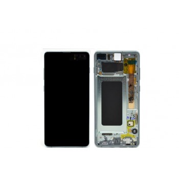 LCD screen Samsung G975F S10 Plus with touch screen and frame Prism Green original (service pack)