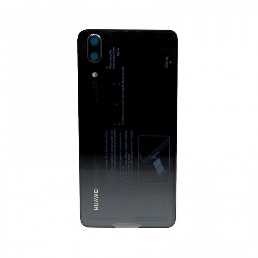 Aizmugurējais vāks Huawei P20 melns oriģināls (lietots A pakāpe)