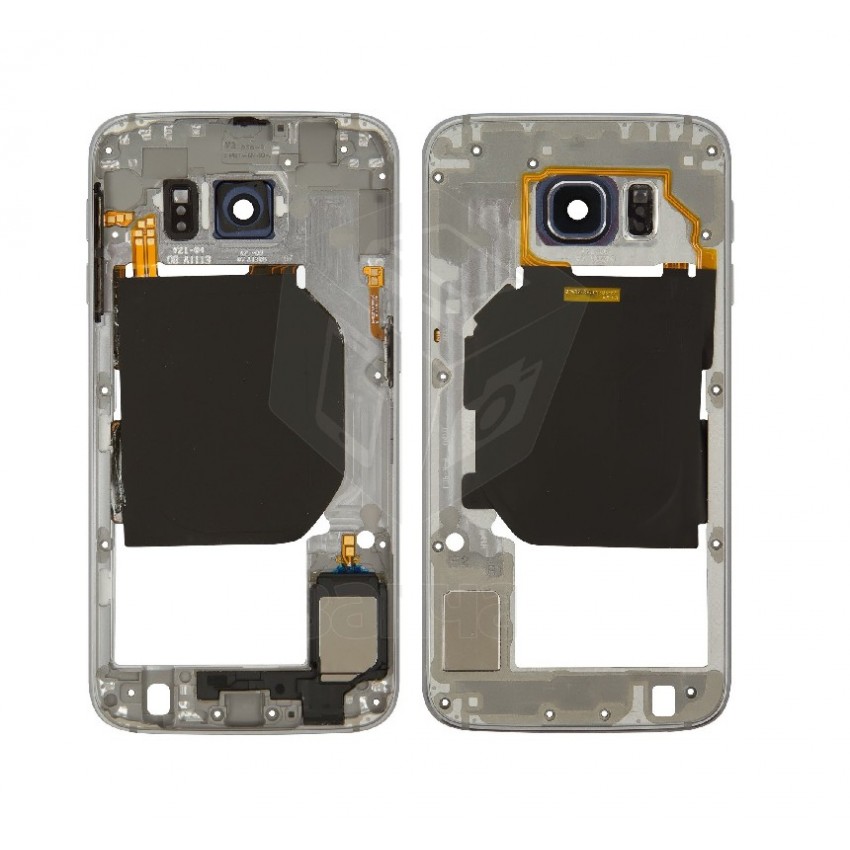 Middle housing Samsung G920F S6 blue (black) with buzzer and sides buttons original (used Grade B) Middle housing Samsung G920F S6 blue (black) with buzzer and sides buttons original (used Grade B)