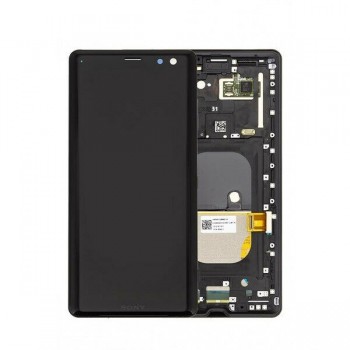 LCD ekrāns Sony Xperia XZ3 H8416/H9436 ar skārienekrānu ar rāmi, melns oriģināls (lietots C pakāpe)